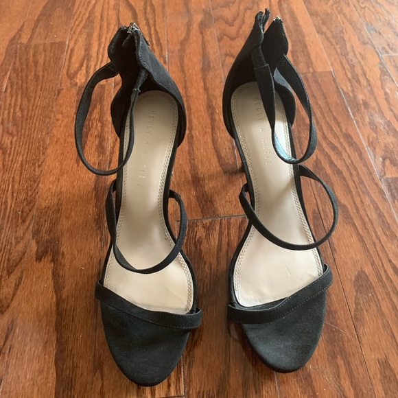 Kelly & Katie Black Strap Heels Sandals - Picture 1 of 3